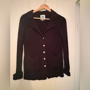 UNIF Dark Brown Button-Up Cardigan